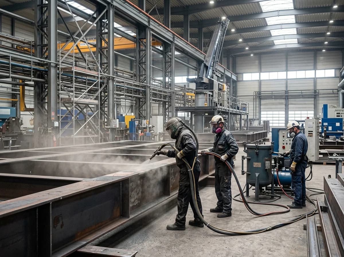 Industrial Sandblasting and Painting in Haradh - Professional surface preparation