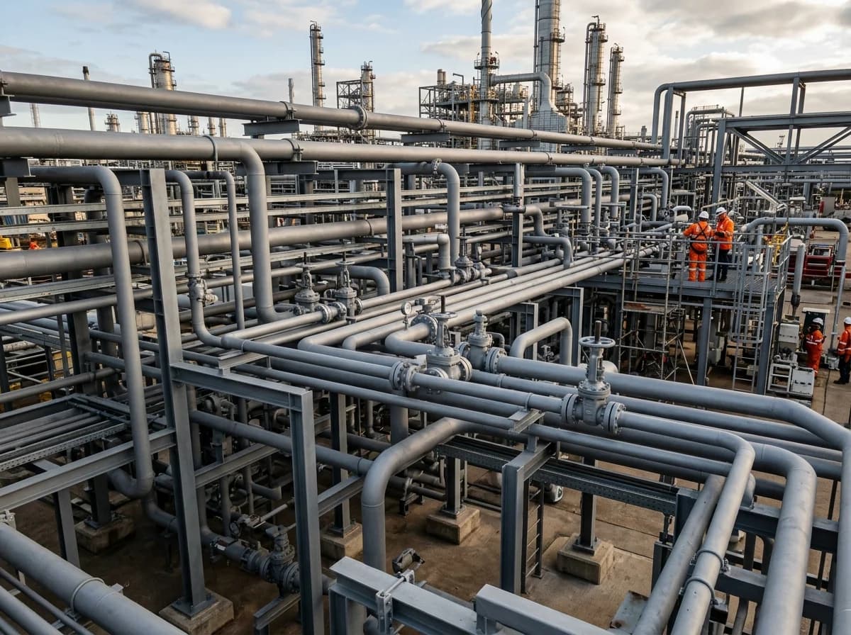 Pipeline and Pipe Support Surface Preparation in Haradh - Pipe recoating and abrasive blasting