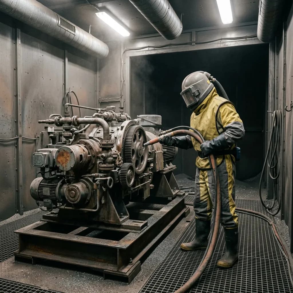 Sandblasting for Industrial Machinery and Equipment in Zuluf - Machinery refurbishment and painting