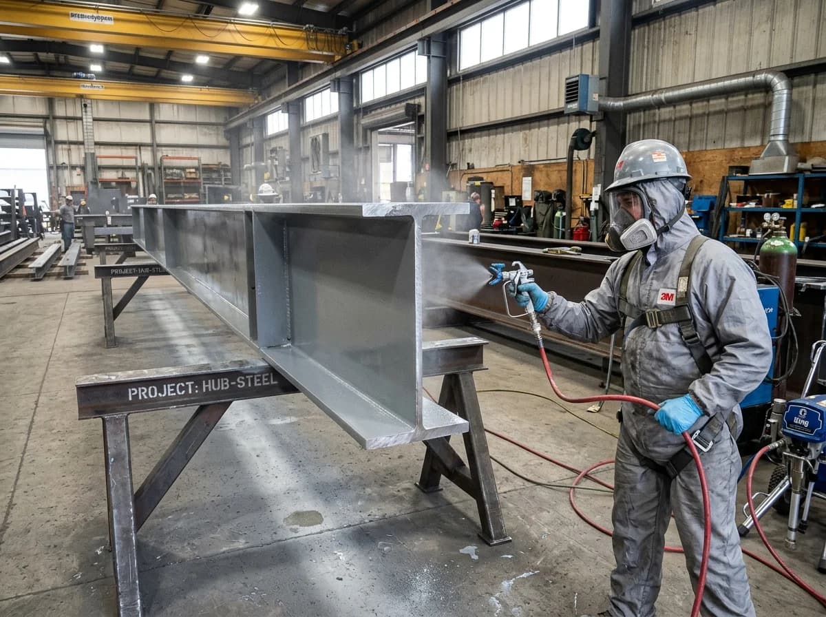 Industrial Painting and Protective Coatings in Rahima - Airless spray painting on structural steel