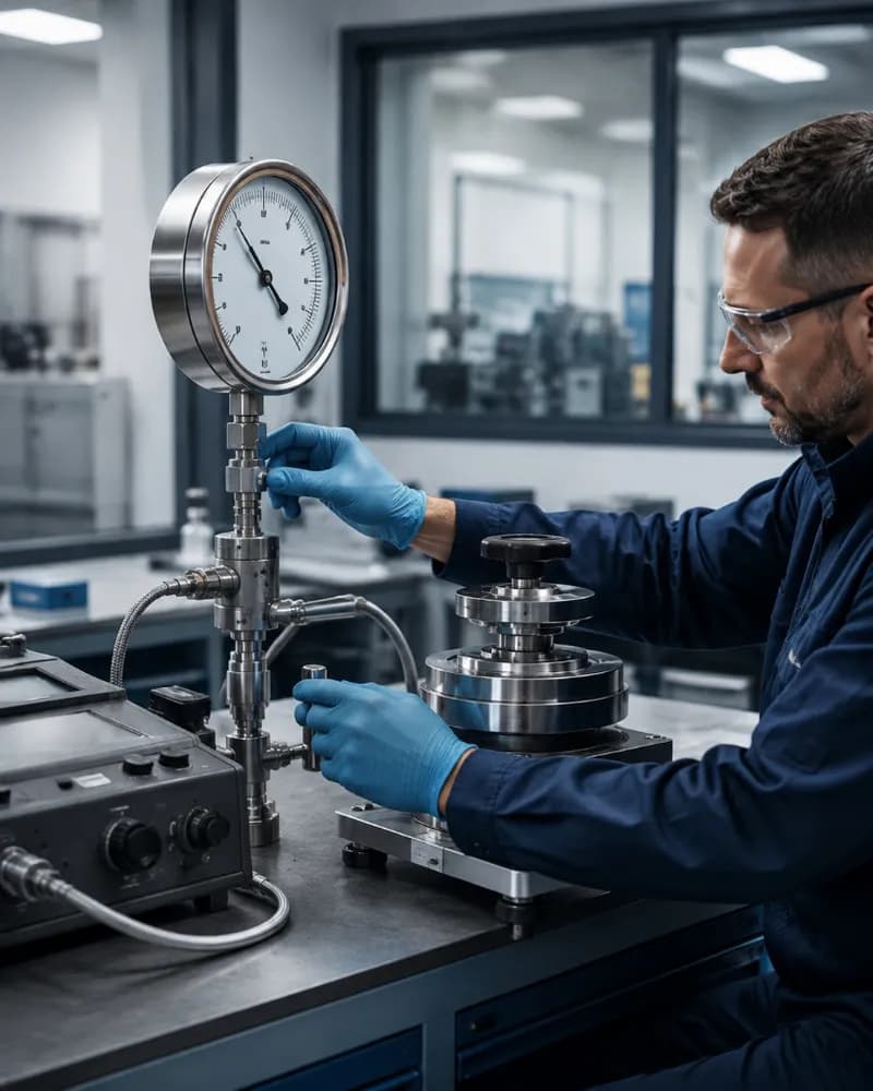 Mechanical pressure gauge and torque calibration service