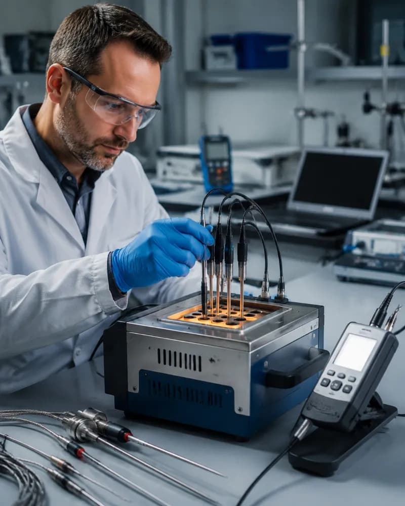 Thermal temperature sensor and controller calibration service