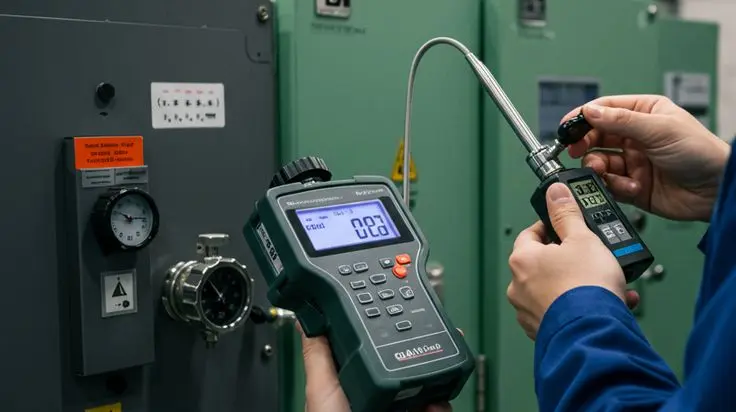 Technician performing Megger testing in Abu Ali using professional electrical testing equipment